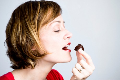 Valentine S Day Women Being Seduced By Chocolate